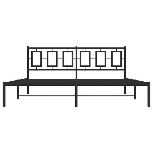 Sengeramme med sengegavl 183x213 cm metal sort