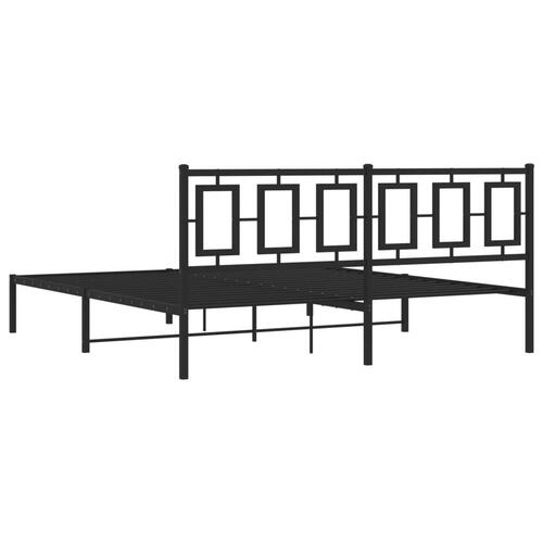 Sengeramme med sengegavl 183x213 cm metal sort