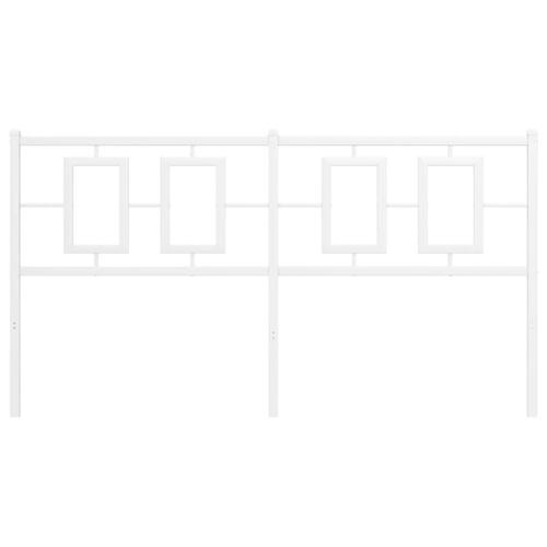 Sengegavl 160 cm metal hvid