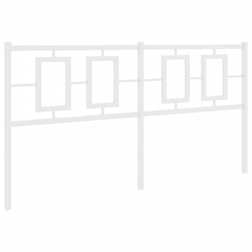 Sengegavl 160 cm metal hvid