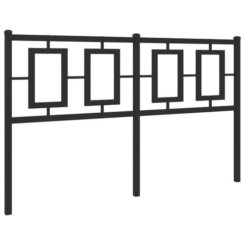 Sengegavl 140 cm metal sort