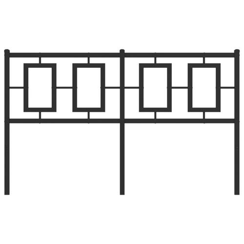 Sengegavl 140 cm metal sort