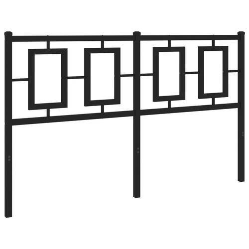 Sengegavl 140 cm metal sort