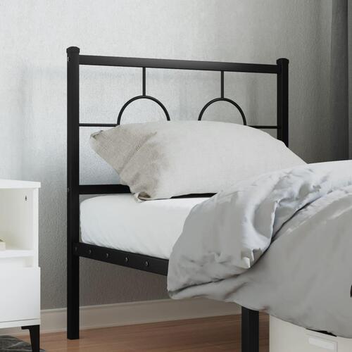 Sengegavl 75 cm metal sort