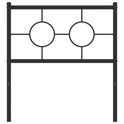 Sengegavl 75 cm metal sort
