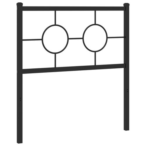 Sengegavl 75 cm metal sort