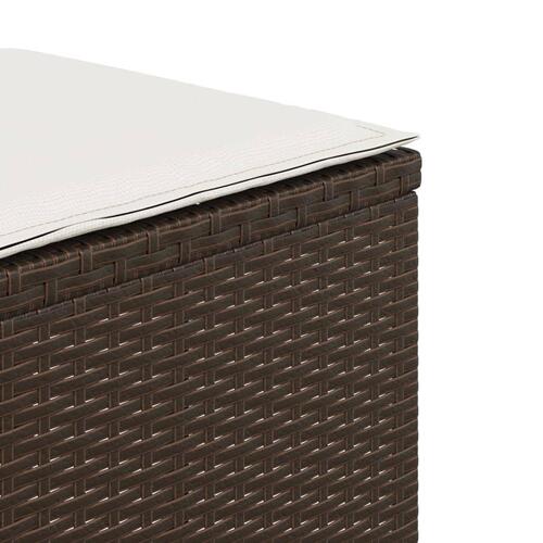 Haveskamler 4 stk. med hynder 41x41x36 cm polyrattan brun