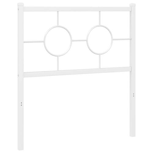 Sengegavl 75 cm metal hvid