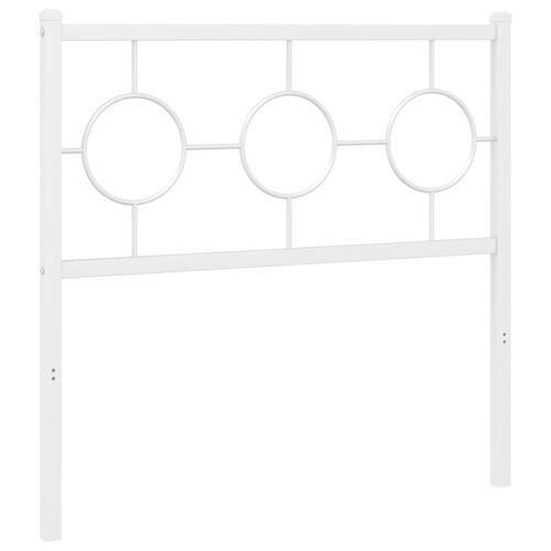 Sengegavl 90 cm metal hvid