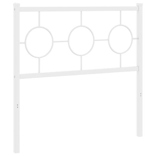 Sengegavl 90 cm metal hvid