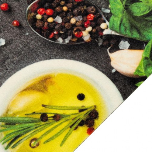 Køkkentæppe 60x300 cm krydderidesign vaskbart velour