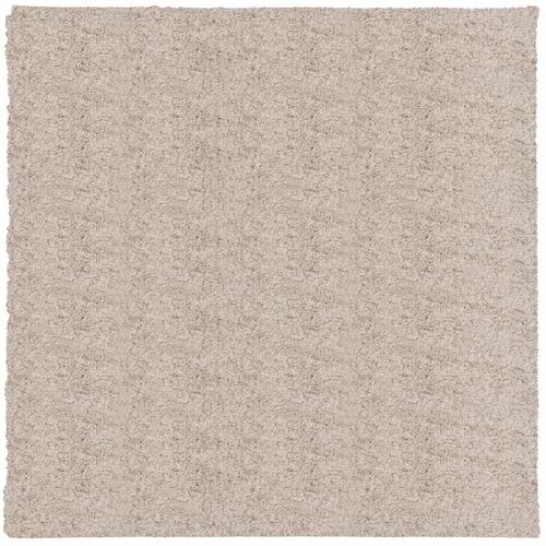 Shaggy gulvtæppe PAMPLONA 120x120 cm høj luv beige