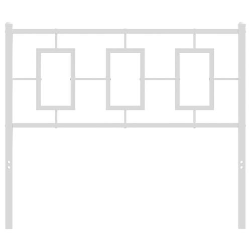 Sengegavl 100 cm metal hvid