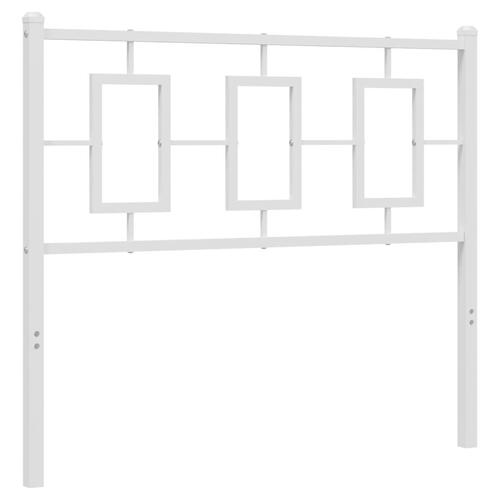 Sengegavl 100 cm metal hvid