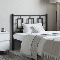 Sengegavl 100 cm metal sort