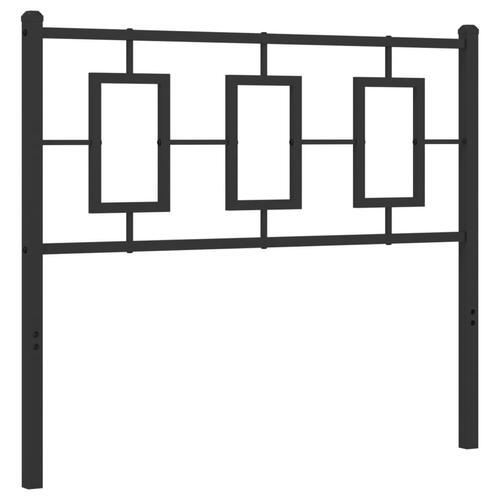 Sengegavl 100 cm metal sort