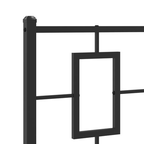 Sengegavl 100 cm metal sort