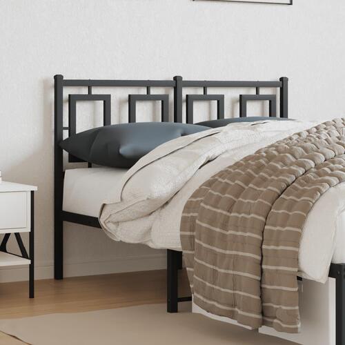 Sengegavl 120 cm metal sort