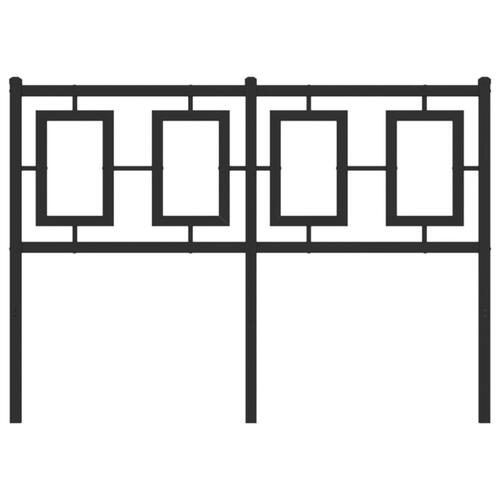 Sengegavl 120 cm metal sort
