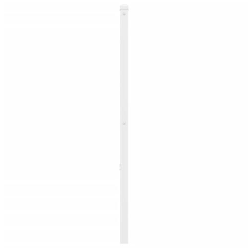Sengegavl 200 cm metal hvid