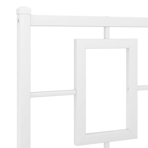 Sengegavl 200 cm metal hvid