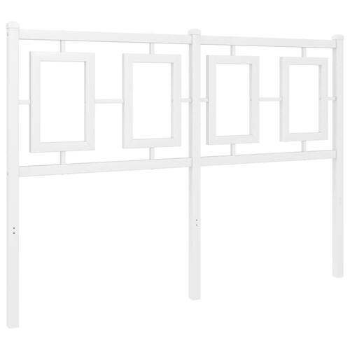Sengegavl 120 cm metal hvid