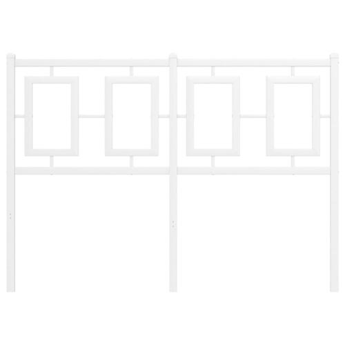 Sengegavl 120 cm metal hvid