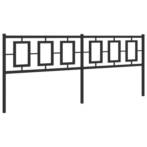 Sengegavl 200 cm metal sort