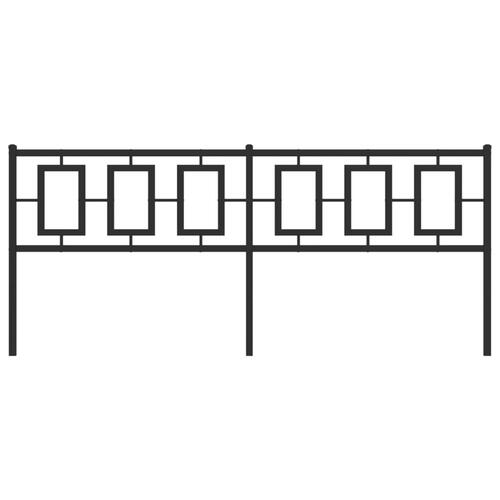 Sengegavl 200 cm metal sort