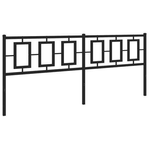 Sengegavl 200 cm metal sort