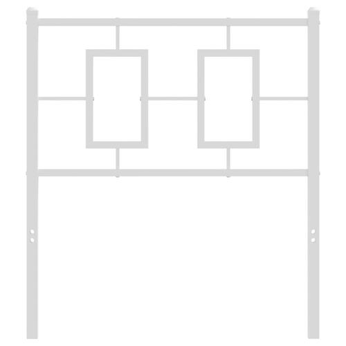 Sengegavl 75 cm metal hvid