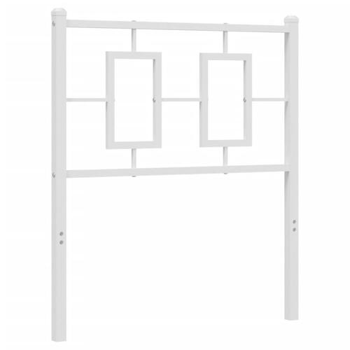 Sengegavl 75 cm metal hvid