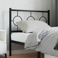 Sengegavl 90 cm metal sort