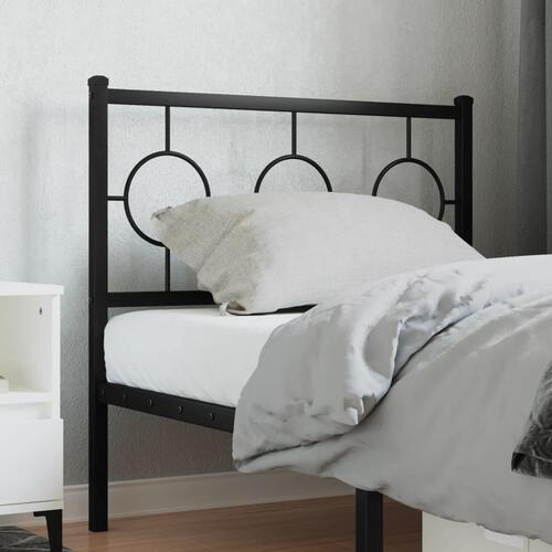 Sengegavl 90 cm metal sort