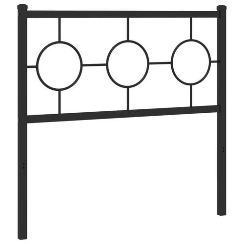 Sengegavl 90 cm metal sort