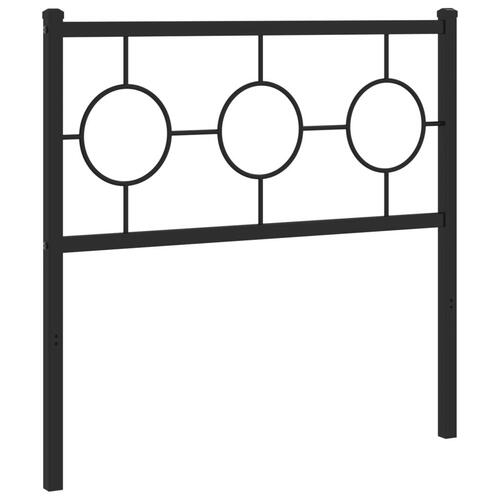 Sengegavl 90 cm metal sort