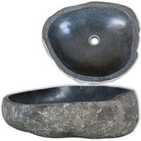 Håndvask (37-46)x(29-36) cm oval flodsten
