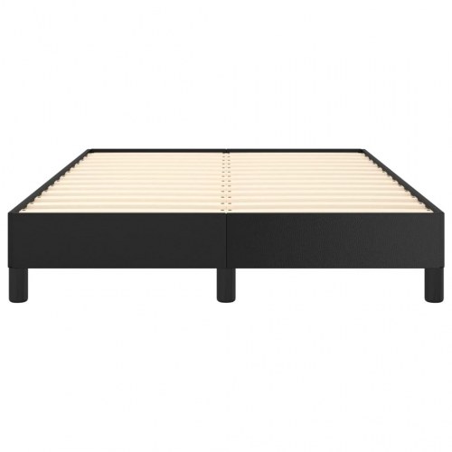 Sengeramme i kunstlæder 120×190 cm - sort enkeltseng