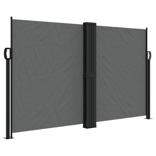 Sammenrullelig sidemarkise 140 x 1000 cm antracitgrå