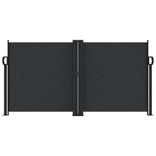 Sammenrullelig sidemarkise 120 x 1000 cm sort
