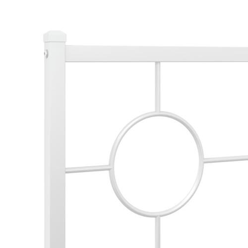 Sengeramme med sengegavl 90x200 cm metal hvid