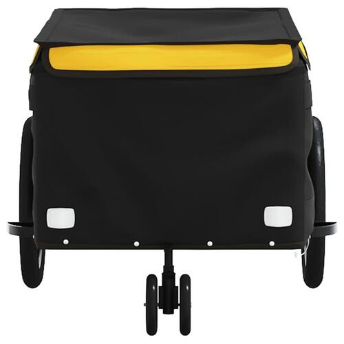 Cykelanhænger 30 kg jern sort og gul