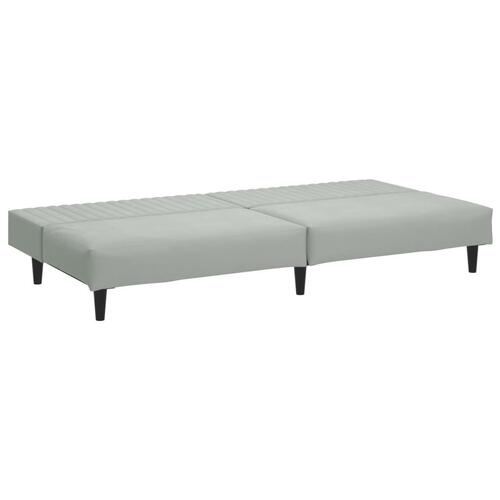 2 personers sofa velour lysegrå