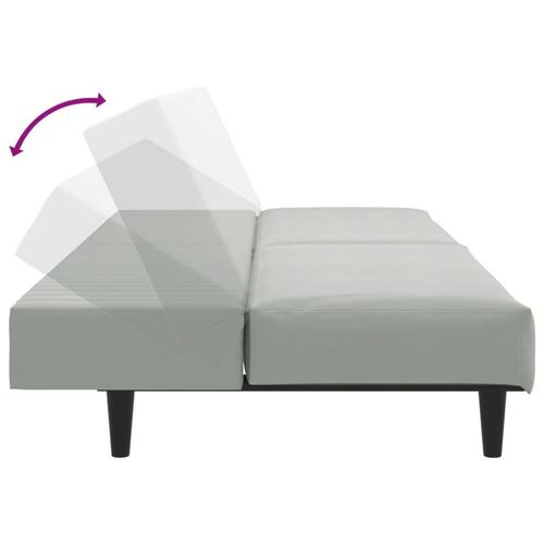 2 personers sofa velour lysegrå