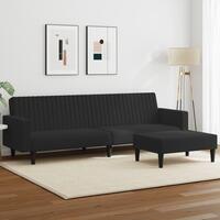 2 personers sofa velour sort
