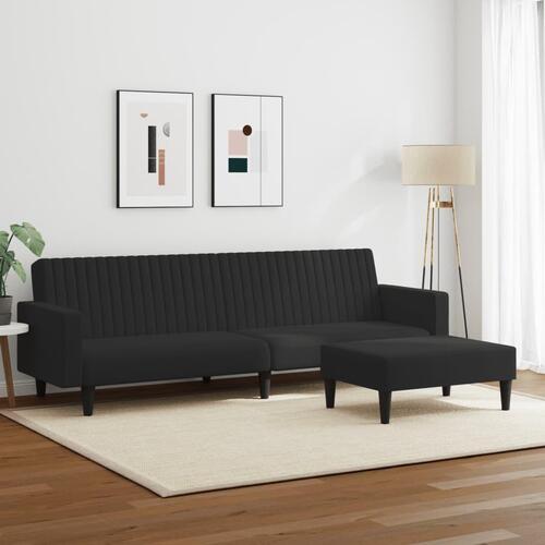 2 personers sofa velour sort