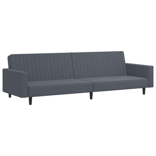 2 personers sofa velour mørkegrå