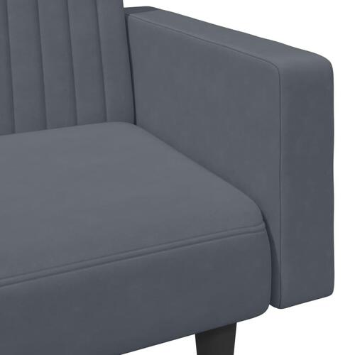 2 personers sofa velour mørkegrå