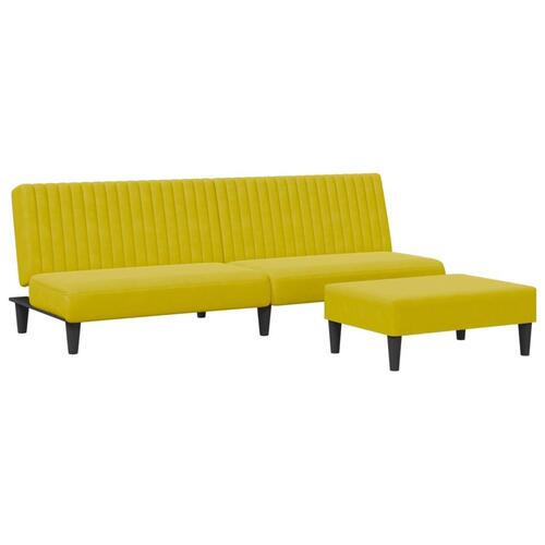 2 personers sofa velour gul