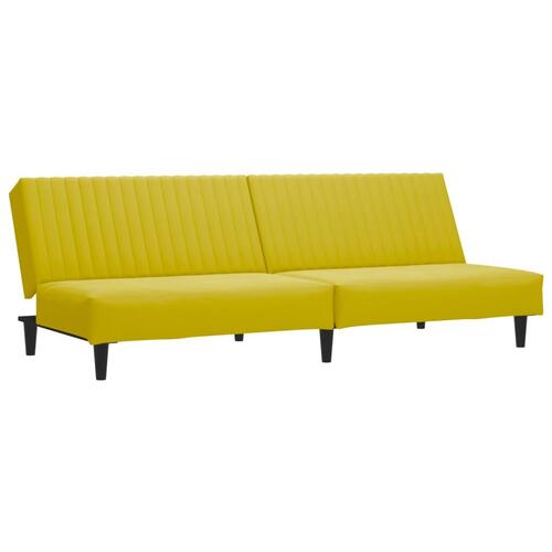 2 personers sofa velour gul